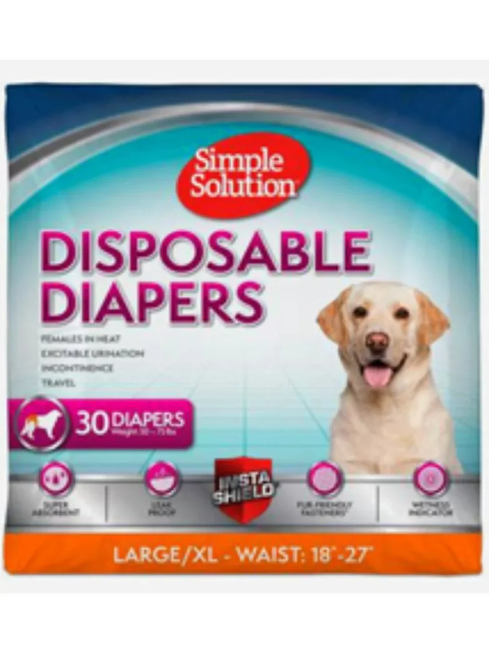 *NIP* Simple Solution Disposable Female Dog Diapers, L/XL 18
